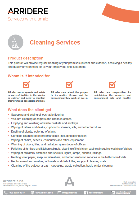 cleaning services pdf